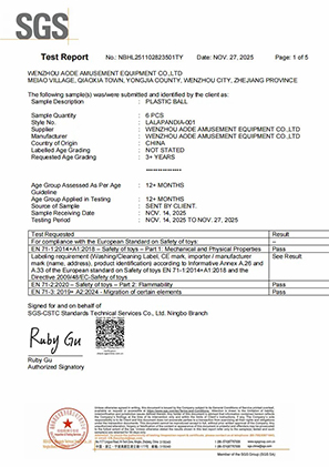 Plastic Ball Test Report